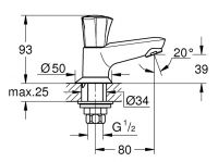 Vorschau: Grohe Costa L Standventil, chrom