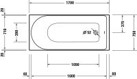 Vorschau: Duravit D-Neo Einbau-Badewanne rechteckig 170x75cm, weiß