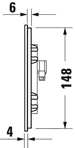Duravit DuraSystem berührungslose elektronische Betätigungsplatte aus Glas für WC A2