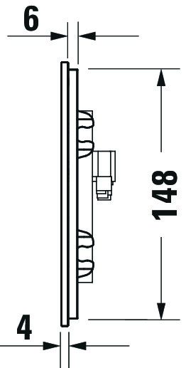 Duravit DuraSystem berührungslose elektronische Betätigungsplatte aus Glas für WC A2