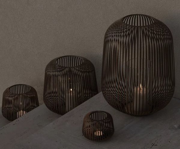 blomus LITO Laterne Größe S Ø20cm, rostoptik