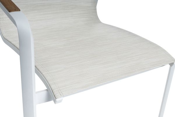 KETTLER DINING DIAMOND Loungesessel weiß matt/ beige 0103908-5800