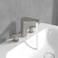 Vorschau: Villeroy&Boch Antao Dreiloch-Waschtischarmatur mit Push-Open Ablaufgarnitur