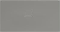 Villeroy&Boch Squaro Infinity Quaryl®-Duschwanne 150x80cm, Eckeinbau links gegen Wand, grey UDQ1580SQI2LV-3S