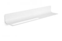 lineabeta CURVÀ Halter für Accessoires/ Handtuchhalter links, Aluminium, 80cm, weiß