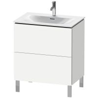 Vorschau: Duravit L-Cube Waschtischunterschrank bodenstehend 72x48cm mit 2 Schubladen für Viu 234473, weiß, LC659601818