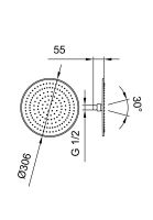 Vorschau: Laufen Regenbrause Ø306mm, chrom H3679810042301