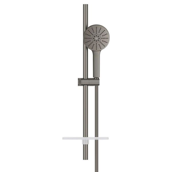 Grohe Vitalio Joy+ 120 Brausestangen-Set, Handbrause 3-strahlig, hard graphite gebürstet 134866AL00
