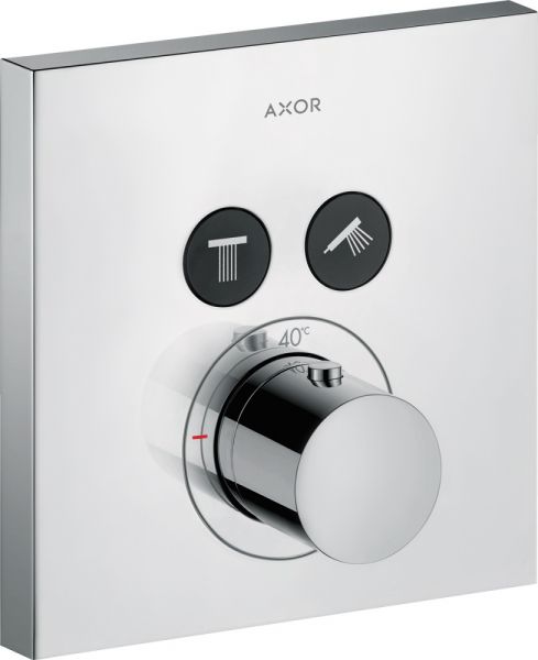 Axor ShowerSelect Thermostat Square Unterputz, für 2 Verbraucher, eckig chrom 36715000
