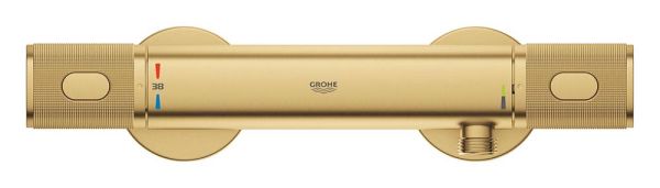 Grohe Precision Feel Thermostat-Brausebatterie mit ProGrip Rändelstruktur, cool sunrise gebürstet