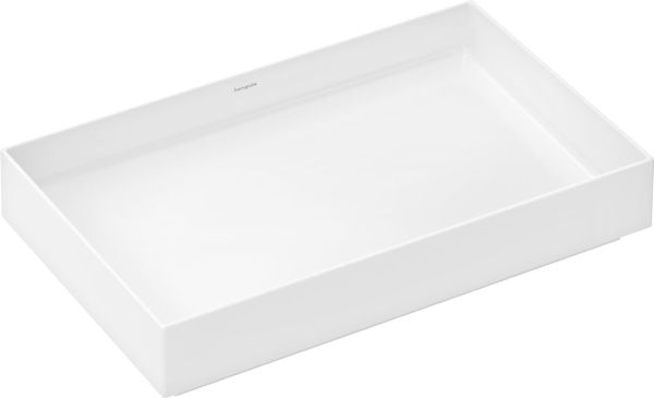 hansgrohe Xuniva Evo E Aufsatzwaschtisch 65x40cm mit Ablaufventil, SmartClean & HygieneEffect, weiß