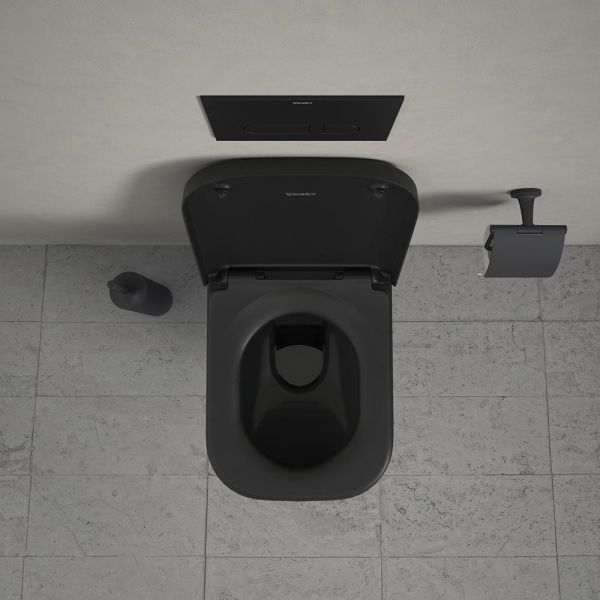 Duravit Happy D.2 WC-Sitz ohne Absenkautomatik, abnehmbar, anthrazit matt