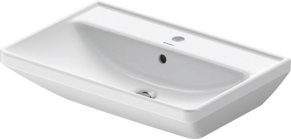 Duravit D-Neo Waschtisch rechteckig 65x44cm, mit Hahnloch und Überlauf, weiß