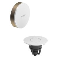 hansgrohe Flexaplus Fertigset Ablauf- und Überlaufgarnitur, brushed bronze/weiß glanz 58187140