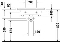 Vorschau: Duravit Starck 3 Waschtisch rechteckig 70x54,5cm, mit 1 Hahnloch und Überlauf, weiß 0309700000 0309700000