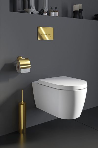 Duravit Starck T Toilettenbürstengarnitur, bodenstehend, gold 0099453400