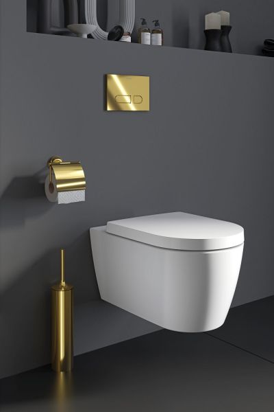 Duravit Starck T Papierrollenhalter mit Deckel, zum Schrauben/Kleben, gold 0099403400