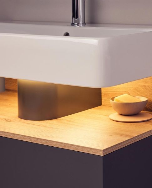 Duravit Qatego Unterschrank 99x47cm in weiß supermatt Antifingerprint, mit offenem Fach
