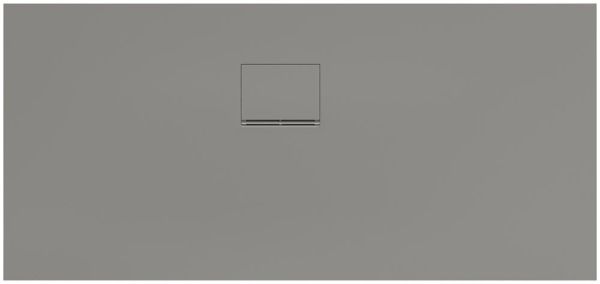Villeroy&Boch Squaro Infinity Quaryl®-Duschwanne 150x70cm, Eckeinbau links gegen Wand, grey UDQ1570SQI2LV-3S
