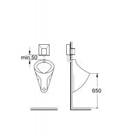 Vorschau: Grohe Urinal-Rohbauset Rapido U für manuelle Betätigung oder Tectron IR Elektr. 6V/230V