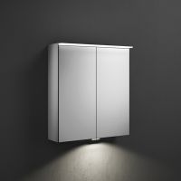 Vorschau: Burgbad Yumo Spiegelschrank mit horizontaler LED-Beleuchtung, Waschtischbeleuchtung, 2tlg, 60,6x67cm SPIZ060PN391