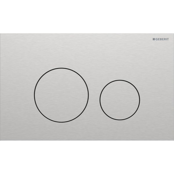 Geberit Sigma40 Betätigungsplatte für 2-Mengen-Spülung round, Edelstahl gebürstet 115628FW1