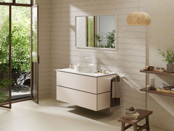 hansgrohe Xilesa E Konsole 118x55cm für Aufsatzwaschtisch mittig ohne Hahnloch
