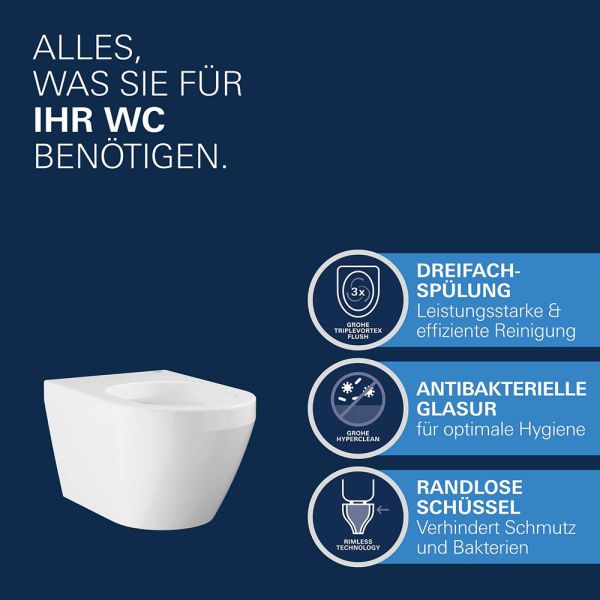 Grohe Euro Keramik Wand-WC, weiß