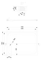Vorschau: Bette BetteUltra Rechteck Duschwanne 130x100cm mit Wannenträger, weiß