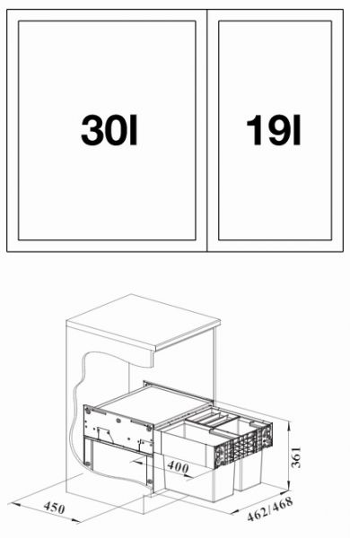 Blanco Abfallsystem Select II 602 526203 2