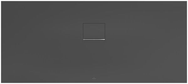 Villeroy&Boch Squaro Infinity Quaryl®-Duschwanne, flächenbündiger Einbau, 170x75cm, anthracite UDQ1775SQI2IV-1S