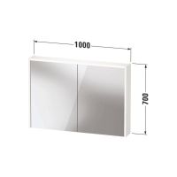Vorschau: Duravit D-Code 2.0 Spiegelschrank 100x70cm mit LED-Beleuchtung, 2 Türen, eiche marmoriert