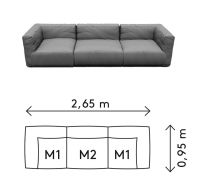 Vorschau: blomus GROW Sofa Set B 2,65m, coal