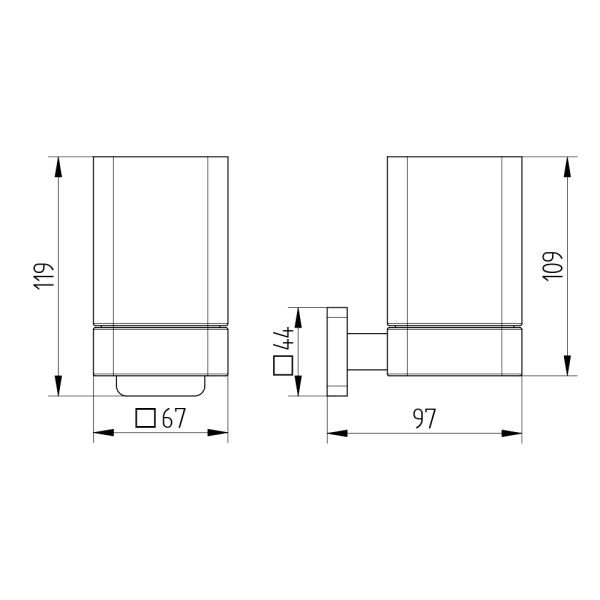 Avenarius Serie 240 Zahnputzbecher, chrom 2401100010 