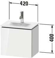 Vorschau: Duravit L-Cube Waschtischunterschrank wandhängend 44x31cm mit 1 Tür für Viu 073345