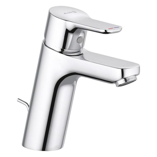 Kludi Pure&Easy Waschtisch-Einhandmischer 100 mit Ablaufgarnitur, chrom 371900565