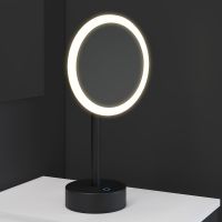 Vorschau: Cosmic Essentials LED-Kosmetikspiegel Ø 20cm, wiederaufladbar, dimmbar, schwarz matt 2923687