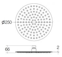 Vorschau: lineabeta SUPIONI Kopfbrause Ø25cm flach mit Kugelgelenk 1/2", edelstahl poliert