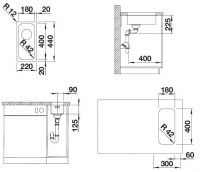 Vorschau: BLANCO SOLIS 180-U Edelstahlspüle, edelstahl Bürstenfinish 526113 1BLANCO SOLIS 180-U Edelstahlspüle, edelstahl Bürstenfinish 526113 1