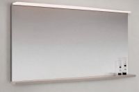 Vorschau: Burgbad Sinea 3.0 Spiegel 120x65cm mit horizontaler LED-Beleuchtung & Ablage, Ausführung links, veloursgrau matt SHGW120L