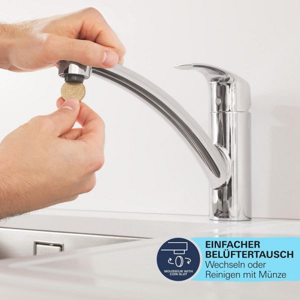 Grohe Swift Küchenwasserhahn, schwenkbar, chrom