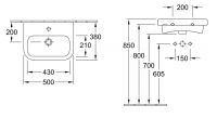 Vorschau: Villeroy&Boch Architectura Handwaschbecken, rechteckig 50x38cm, weiß