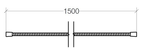 lineabeta LINEA DOCCIA Brauseschlauch 1/2", 1,50m, chrom
