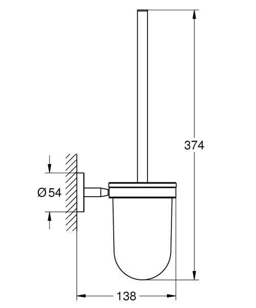 Grohe BauCosmopolitan Toilettenbürstengarnitur, chrom