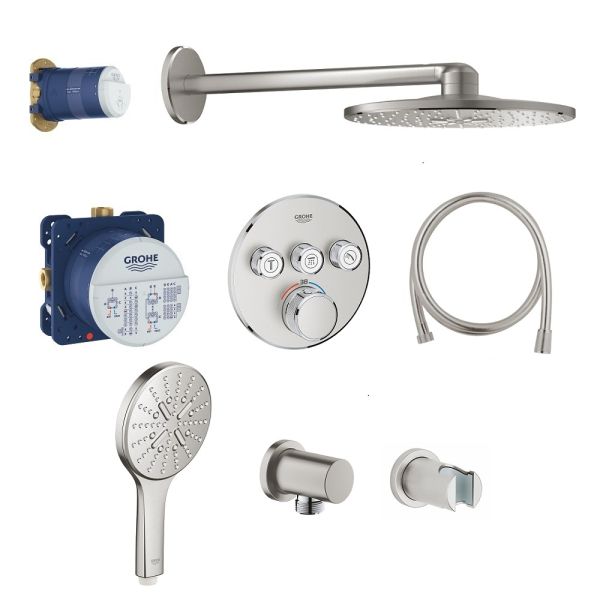 Grohe Grohtherm SmartControl Duschsystem mit Rainshower 310 SmartActive, supersteel