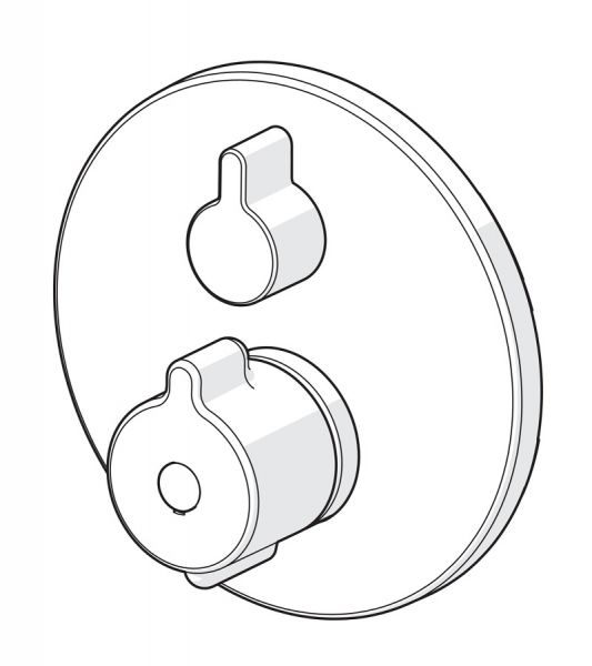 Hansa Hansaclinica Fertigmontageset Wanne/Brause-Thermostat-Batterie, mit Funktionseinheit, chrom