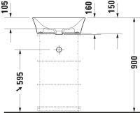 Vorschau: Duravit White Tulip Waschtisch Ø50cm, ohne Überlauf, ohne Hahnloch, mit Ablaufventil, weiß 2365500070