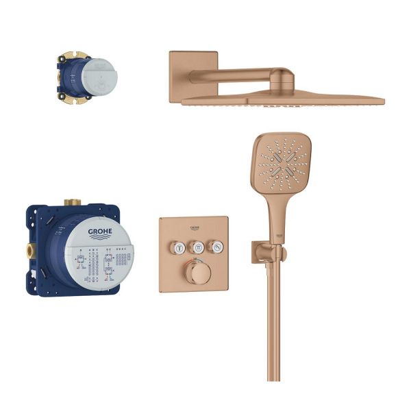 Grohe Grohtherm SmartControl Duschsystem UP warm sunset gebürstet 34864DL0 