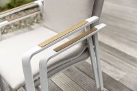 Vorschau: KETTLER DINING DIAMOND Casual-Dining-Set inkl. Tisch Sunbrella®, weiß matt/ natte linen chalk