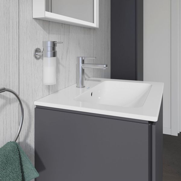 Duravit ME by Starck Waschtisch 63x49cm, mit Hahnloch, mit Überlauf, WonderGliss, weiß 23366300001